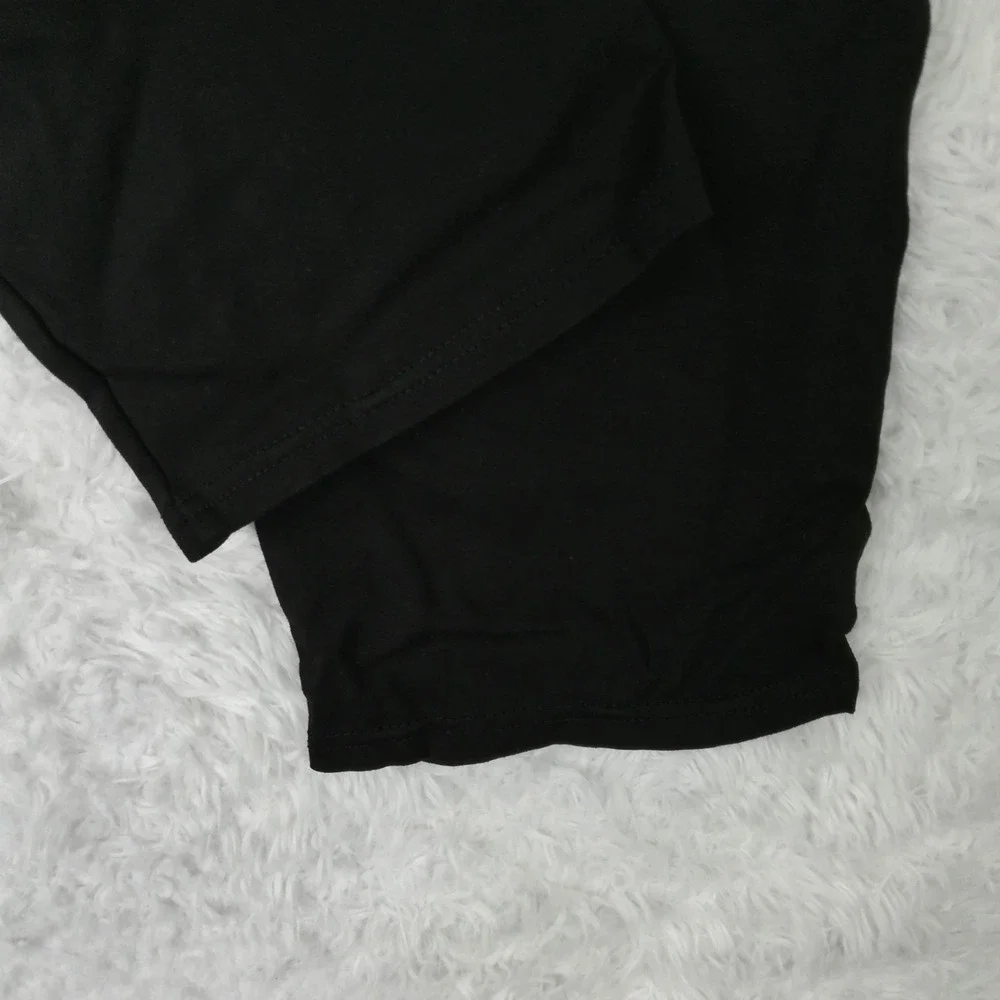 Time And Tru Womens Pants Stretch Ankle Black Mid Rise Straight Leg 16